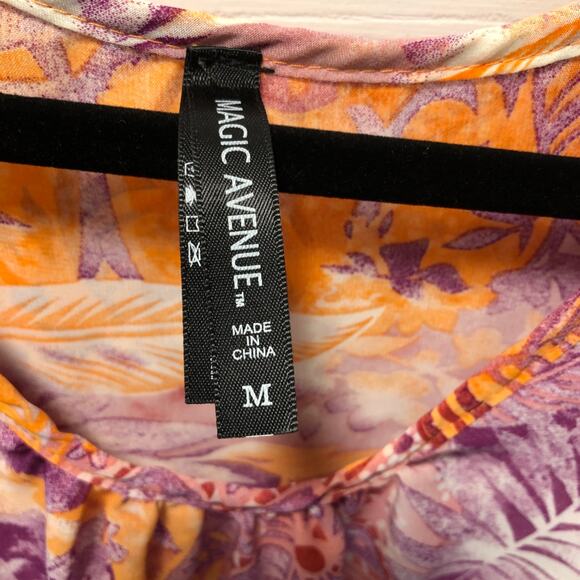 Magic Avenue, Asymmetrical Tank Top, Orange & Purple, size M - Picture 2 of 5